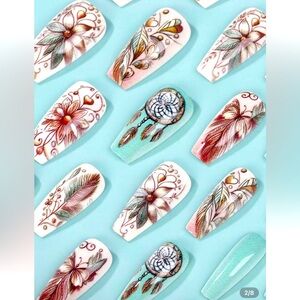Floral and Dreamcatcher Nail Art Set